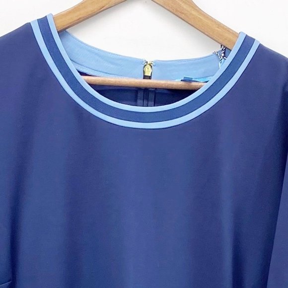 Draper James Persley Ponte Dress Nassau Navy Plus Size 2X NEW - Picture 5 of 12